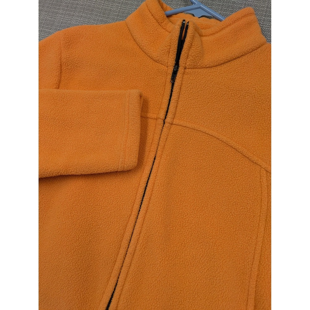 Black Diamond Jacket Mens Large Orange Fleece Full Zip Made USA Hiking Outdoor